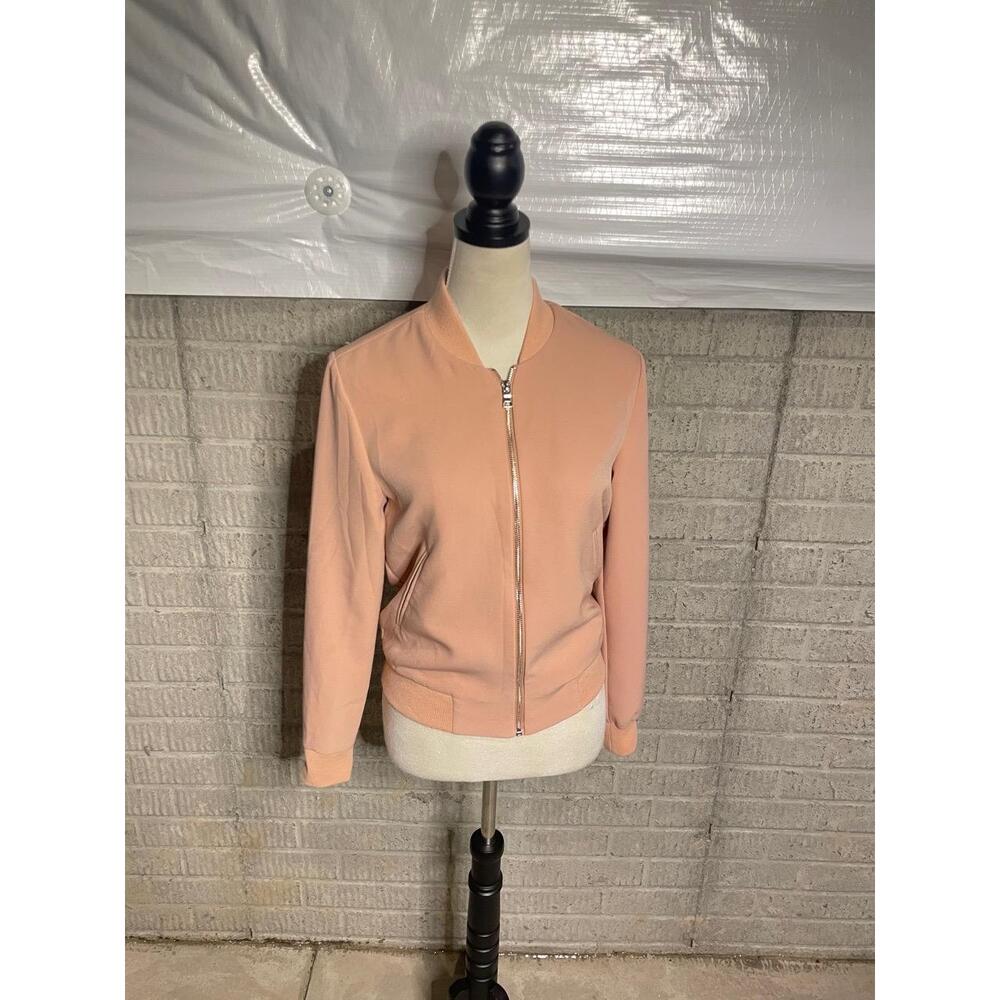 Bagatelle Womens Salmon Zipper Bomber Jacket‎ Size Small